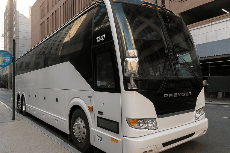 a South Bend Coach Bus Service coach bus